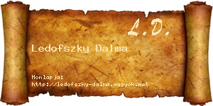 Ledofszky Dalma névjegykártya
