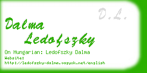 dalma ledofszky business card